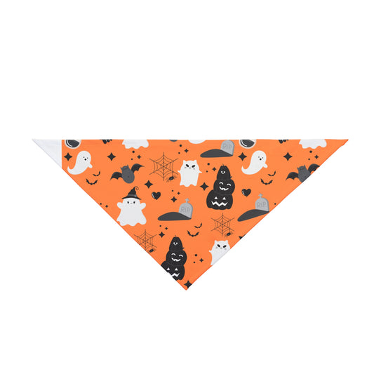 Halloween Pet Bandana | Cute Ghosts & Spooky Designs | Dog Outfit, Cat Accessory, Fall Fashion, Pet Gift