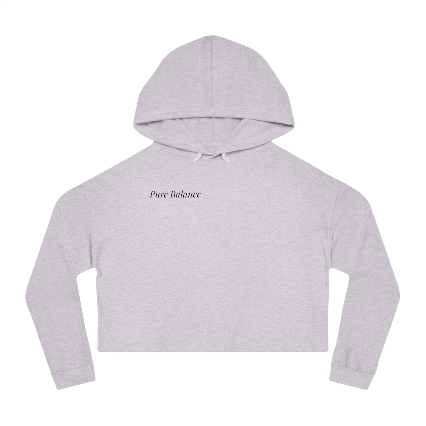 Pure Balance Women’s Cropped Hoodie – Mindful Comfort & Modern Minimalist Style