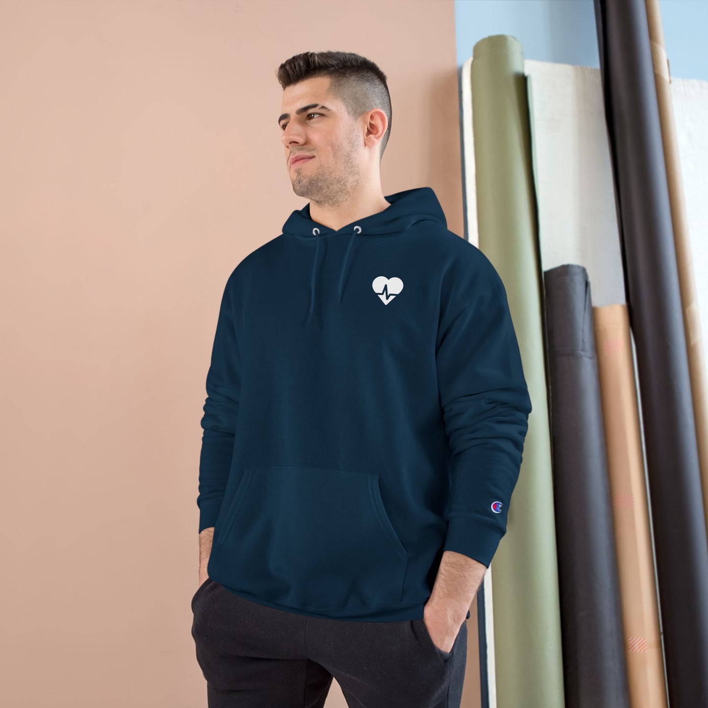 Wellness Champion Hoodie: Reset, Refocus, Rebalance - Black and Navy