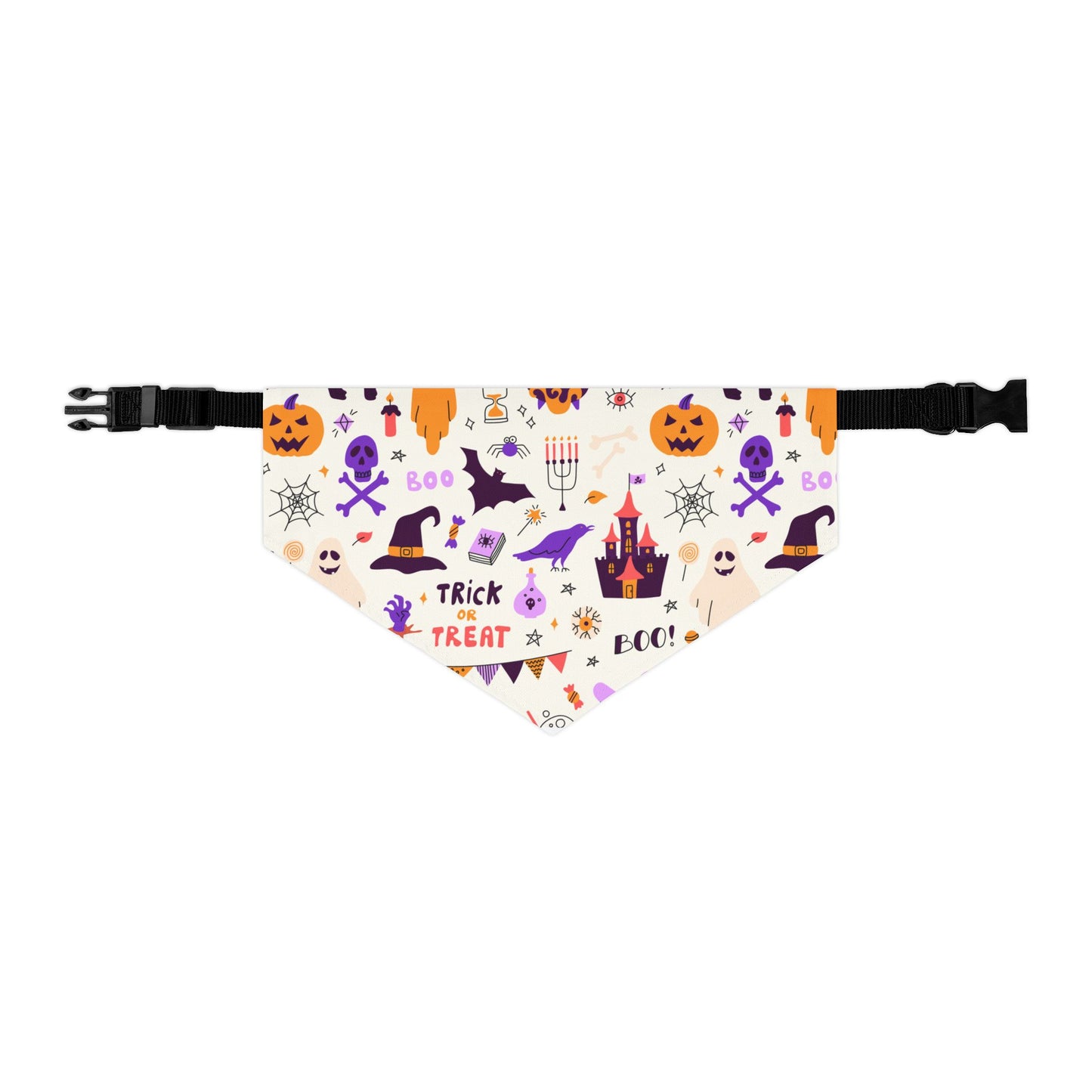 Festive Pet Bandana Collar for Halloween, Trick or Treat Dog Accessory, Cute Pets Holiday Gear, Spooky Costume for Dogs