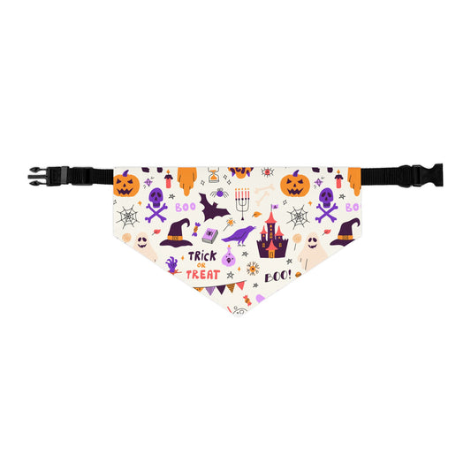 Festive Pet Bandana Collar for Halloween, Trick or Treat Dog Accessory, Cute Pets Holiday Gear, Spooky Costume for Dogs