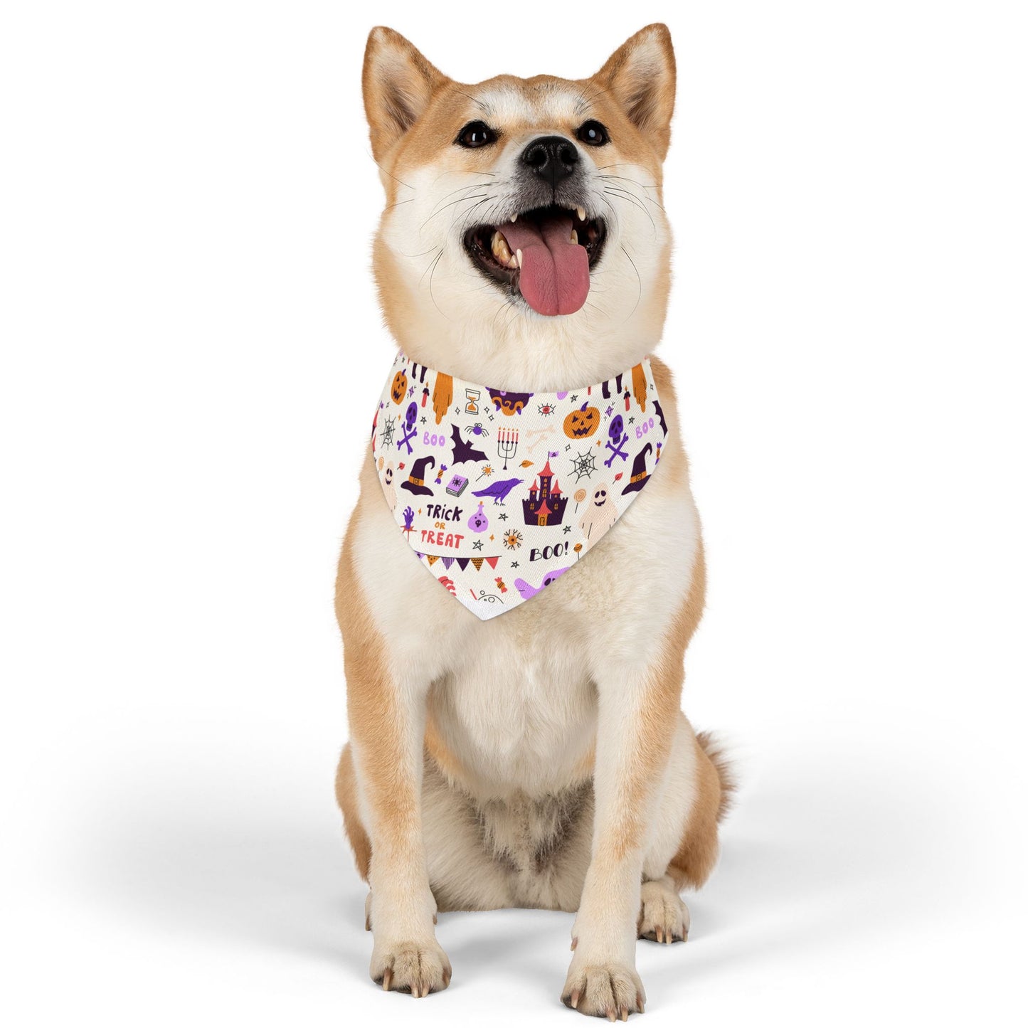 Festive Pet Bandana Collar for Halloween, Trick or Treat Dog Accessory, Cute Pets Holiday Gear, Spooky Costume for Dogs