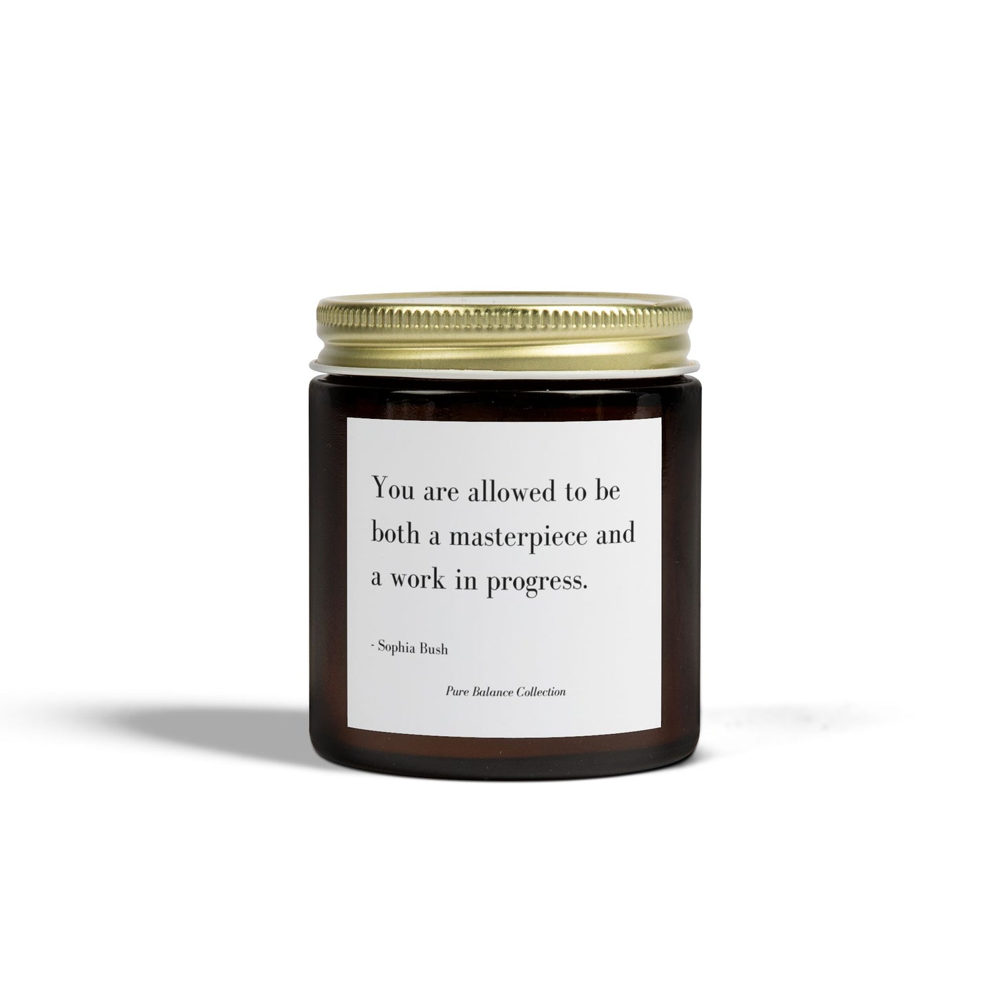 Inspirational Scented Candle – Coconut Apricot Wax | Self-Care Gift with Positive Affirmation Quote