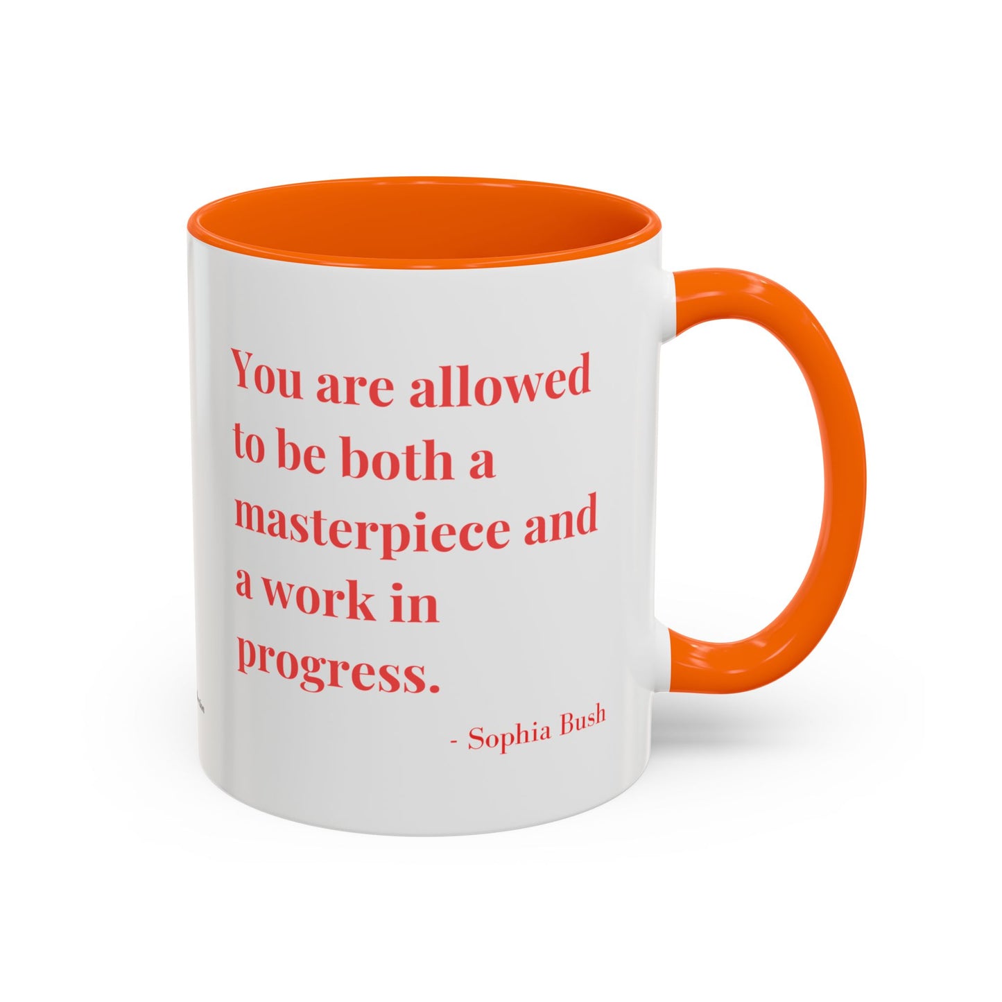 Accent Coffee Mug with Inspirational Text | Designer Drinkware for Home, Office & Gift Giving