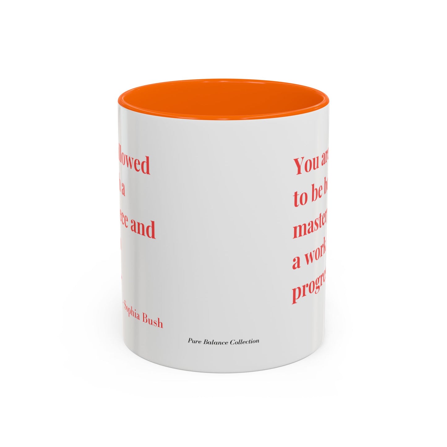 Accent Coffee Mug with Inspirational Text | Designer Drinkware for Home, Office & Gift Giving