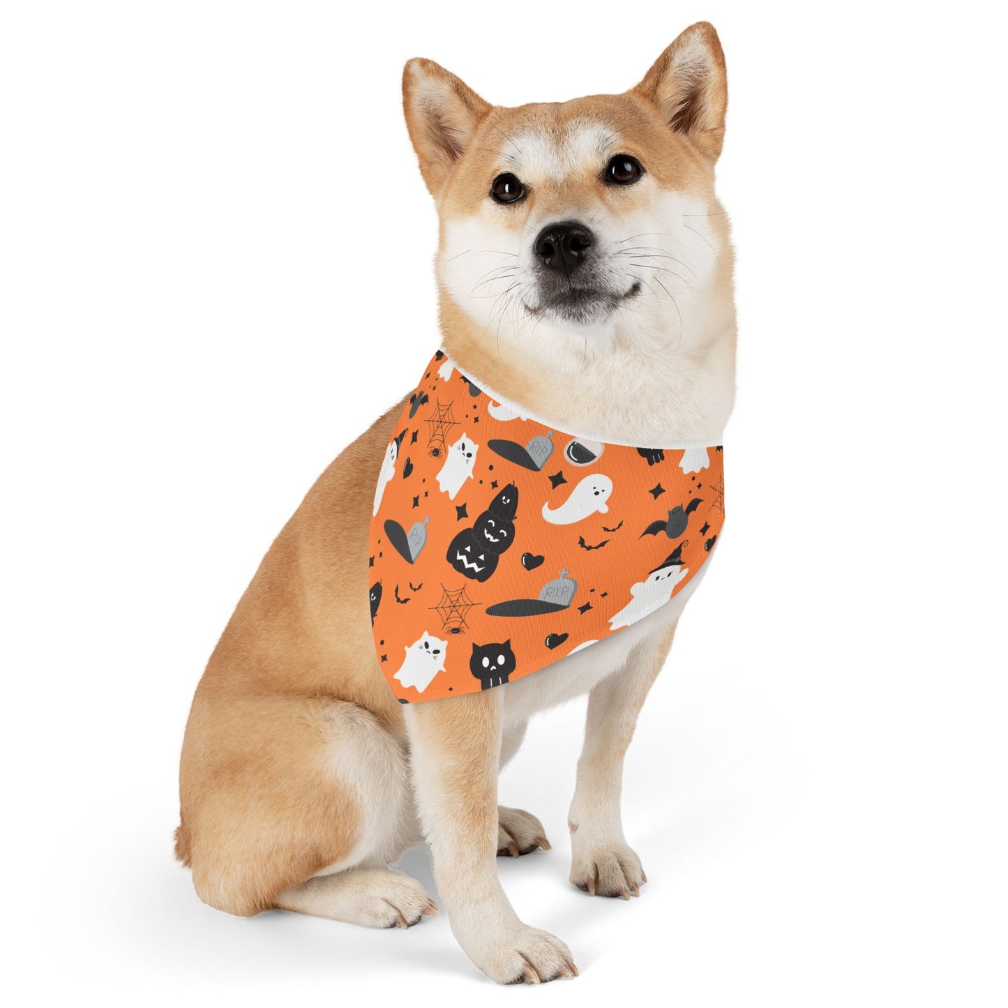 Halloween Pet Bandana Collar, Cute Dog Accessories, Cat Bandana, Trick or Treat Outfit, Spooky Pet Fashion, Fall Pet Gear