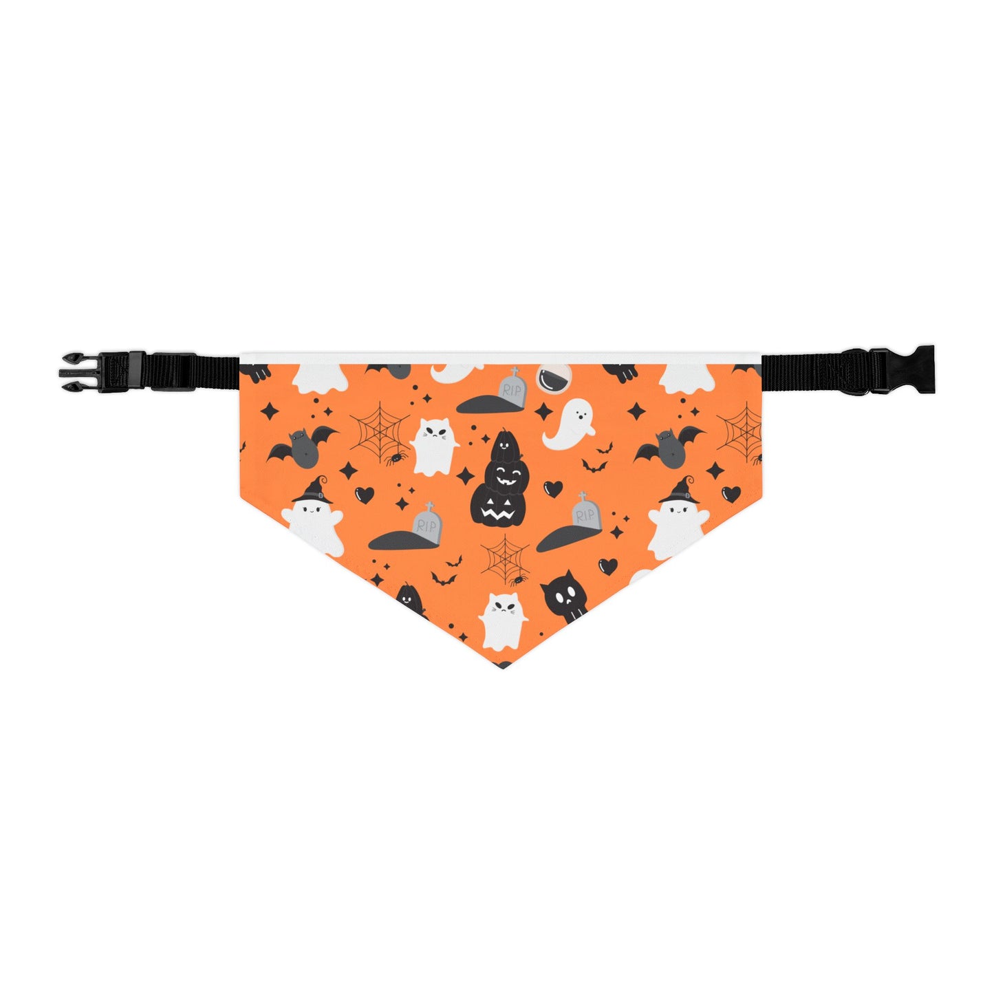 Halloween Pet Bandana Collar, Cute Dog Accessories, Cat Bandana, Trick or Treat Outfit, Spooky Pet Fashion, Fall Pet Gear