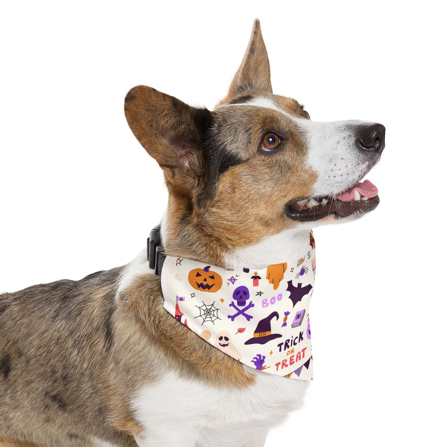Festive Pet Bandana Collar for Halloween, Trick or Treat Dog Accessory, Cute Pets Holiday Gear, Spooky Costume for Dogs