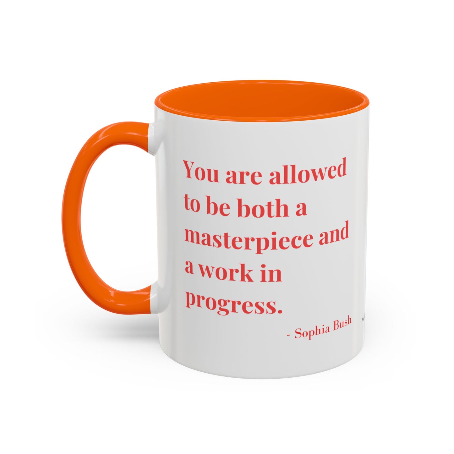 Accent Coffee Mug with Inspirational Text | Designer Drinkware for Home, Office & Gift Giving