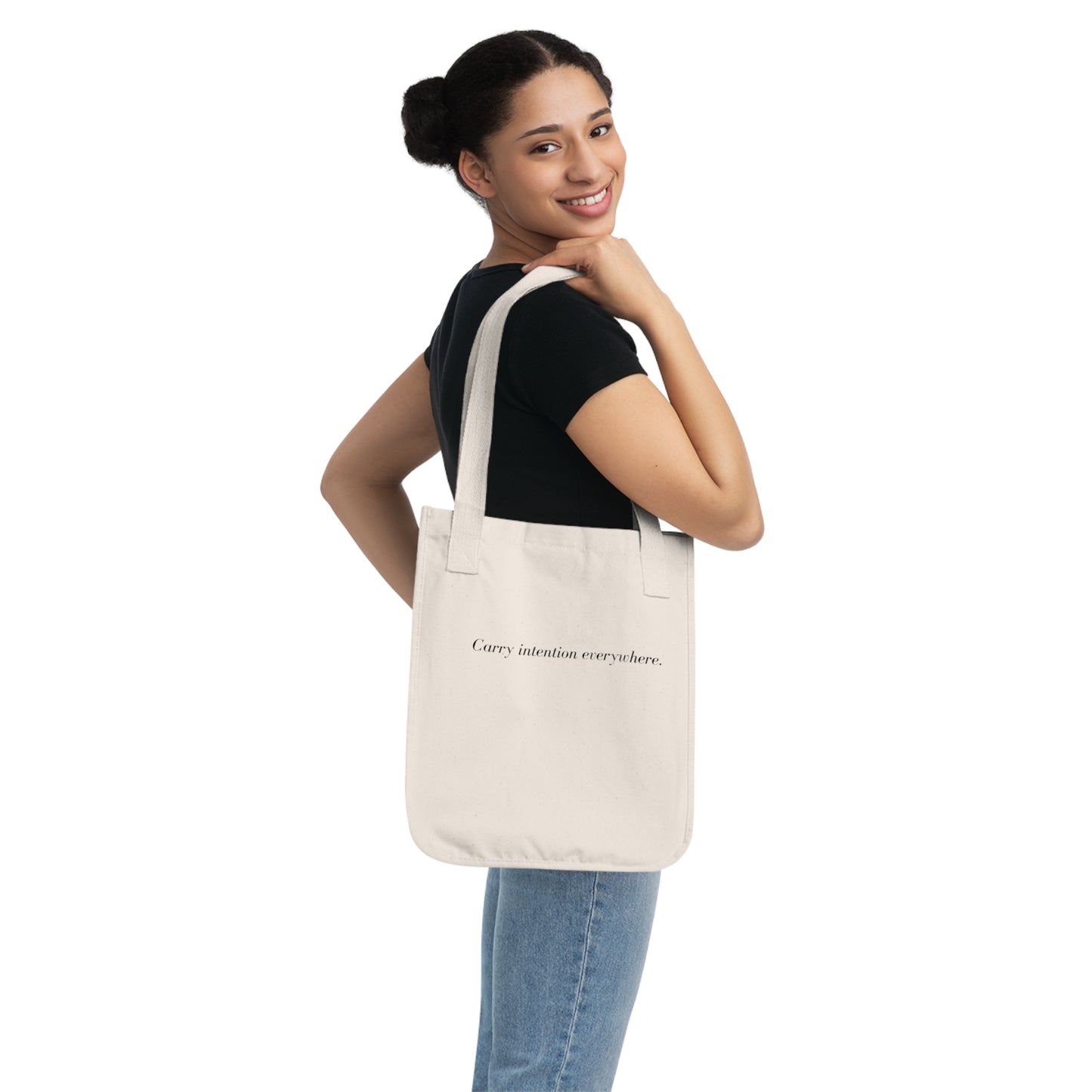 Eco-Friendly Tote Bag – “Carry Intention Everywhere” | Sustainable Everyday Tote for Mindful Living | Personalize