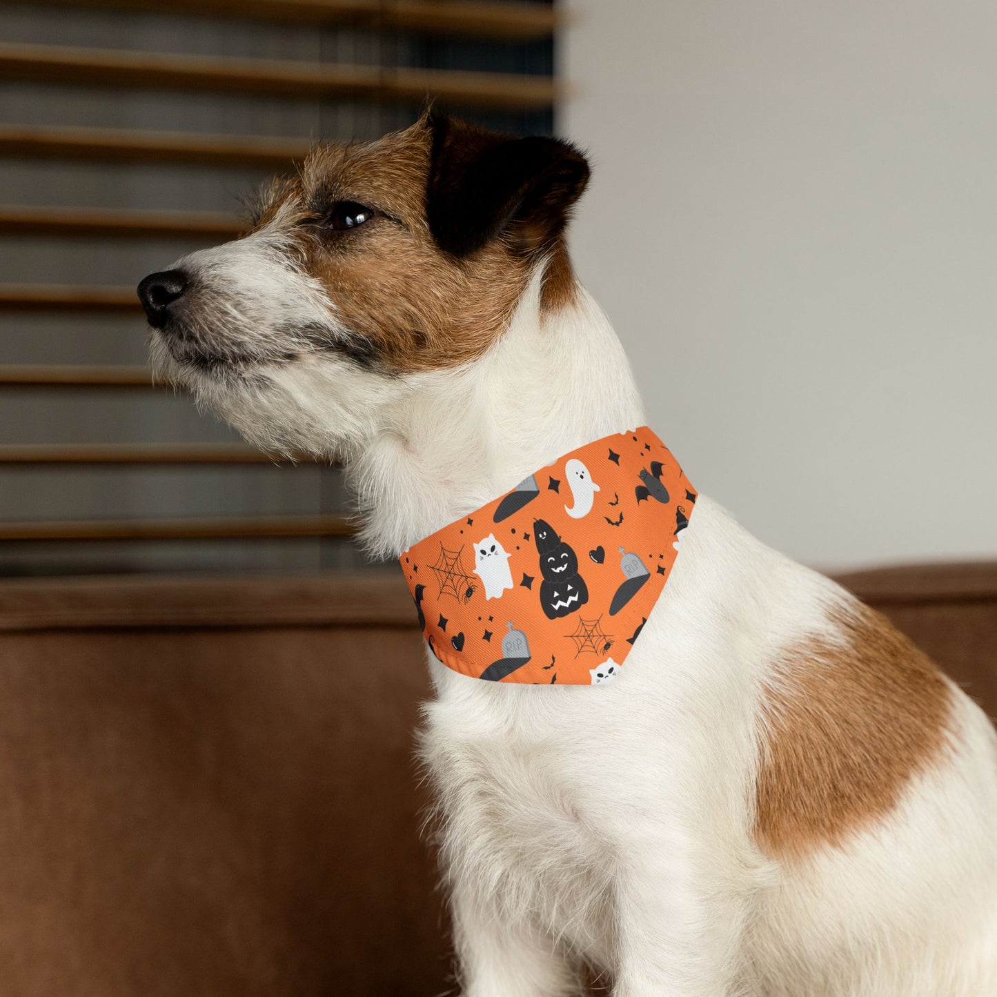 Halloween Pet Bandana Collar, Cute Dog Accessories, Cat Bandana, Trick or Treat Outfit, Spooky Pet Fashion, Fall Pet Gear