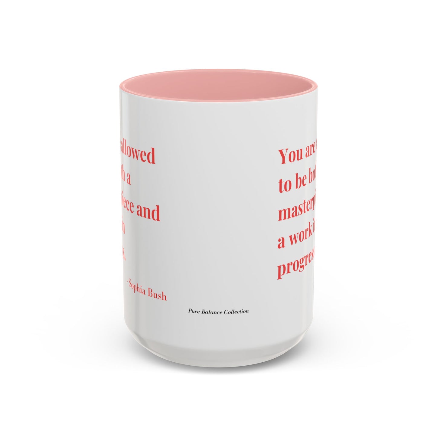 Accent Coffee Mug with Inspirational Text | Designer Drinkware for Home, Office & Gift Giving