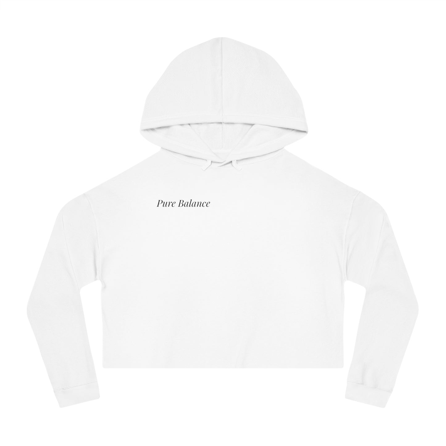 Pure Balance Women’s Cropped Hoodie – Mindful Comfort & Modern Minimalist Style