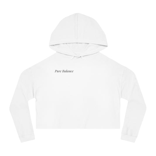 Pure Balance Women’s Cropped Hoodie – Mindful Comfort & Modern Minimalist Style
