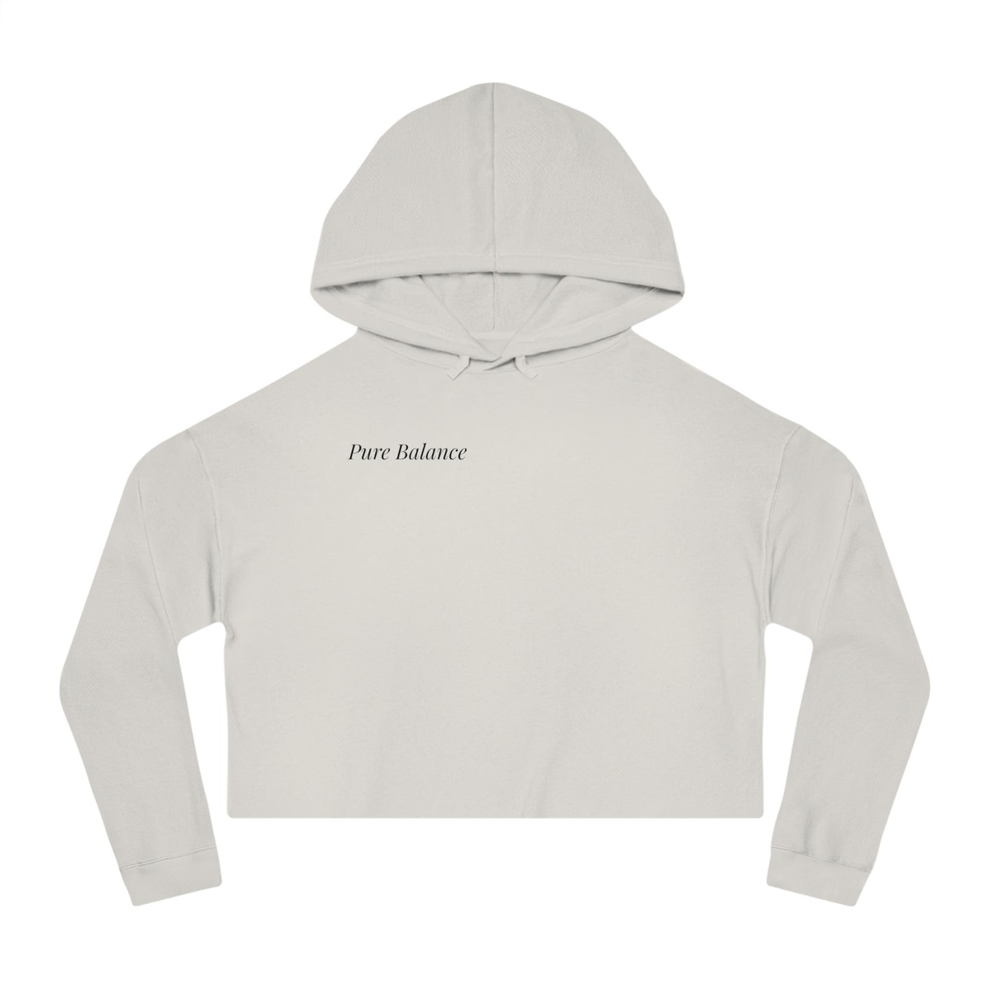 Pure Balance Women’s Cropped Hoodie – Mindful Comfort & Modern Minimalist Style
