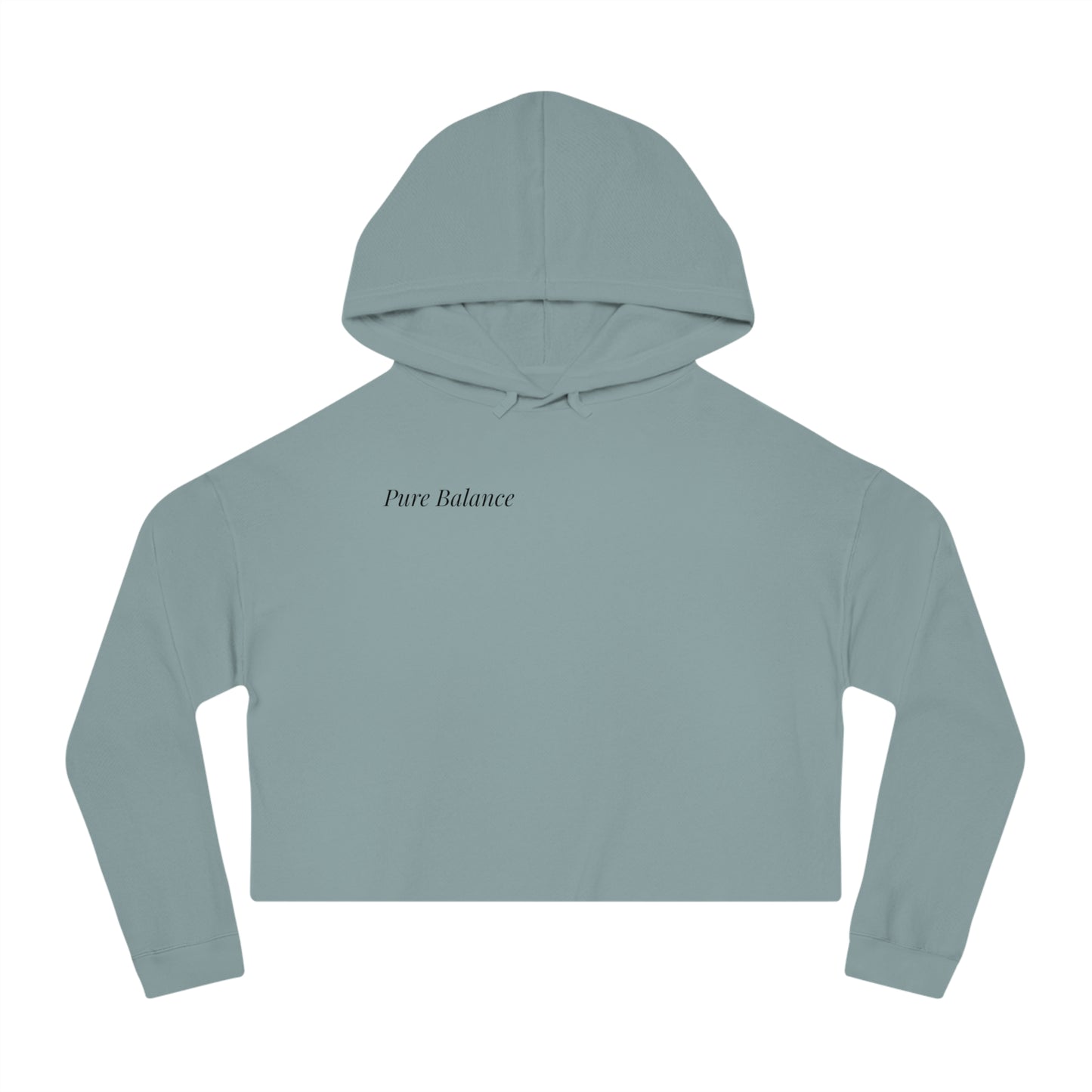 Pure Balance Women’s Cropped Hoodie – Mindful Comfort & Modern Minimalist Style