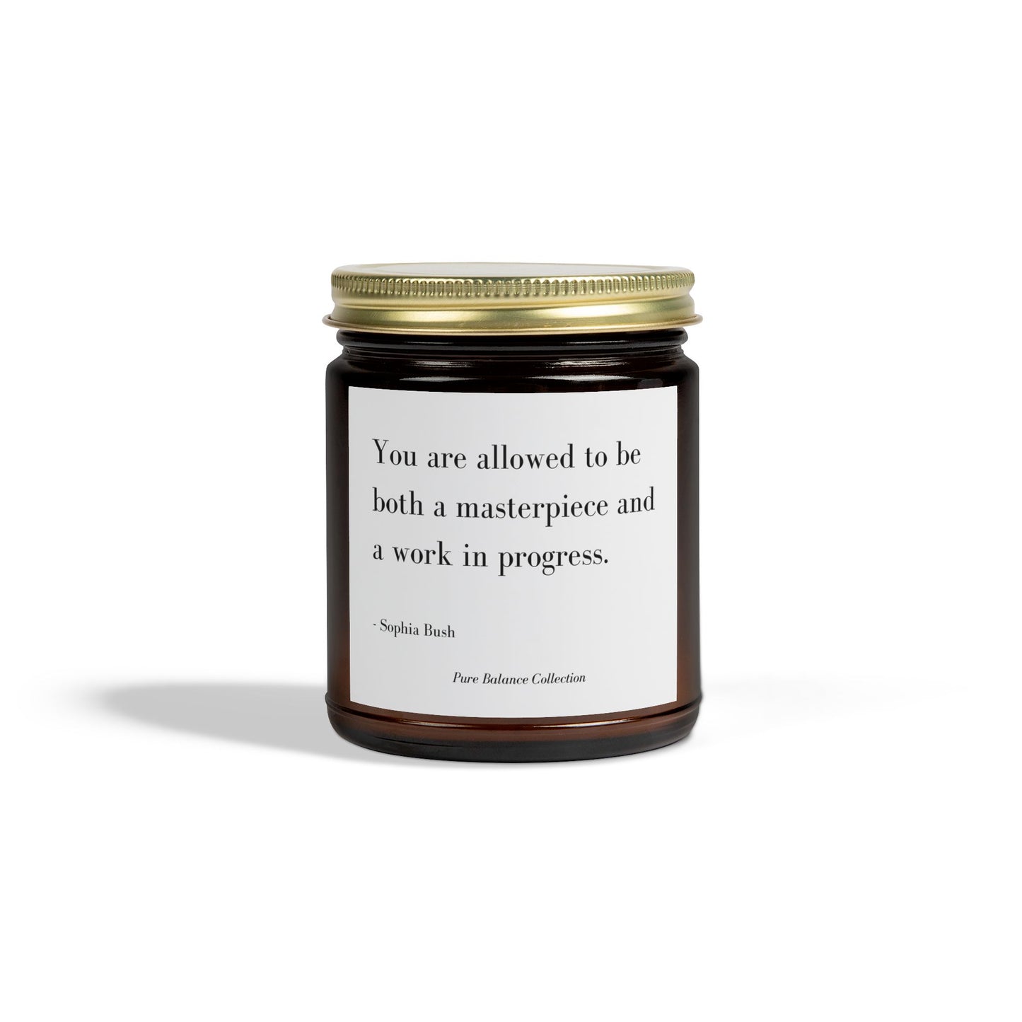 Inspirational Scented Candle – Coconut Apricot Wax | Self-Care Gift with Positive Affirmation Quote