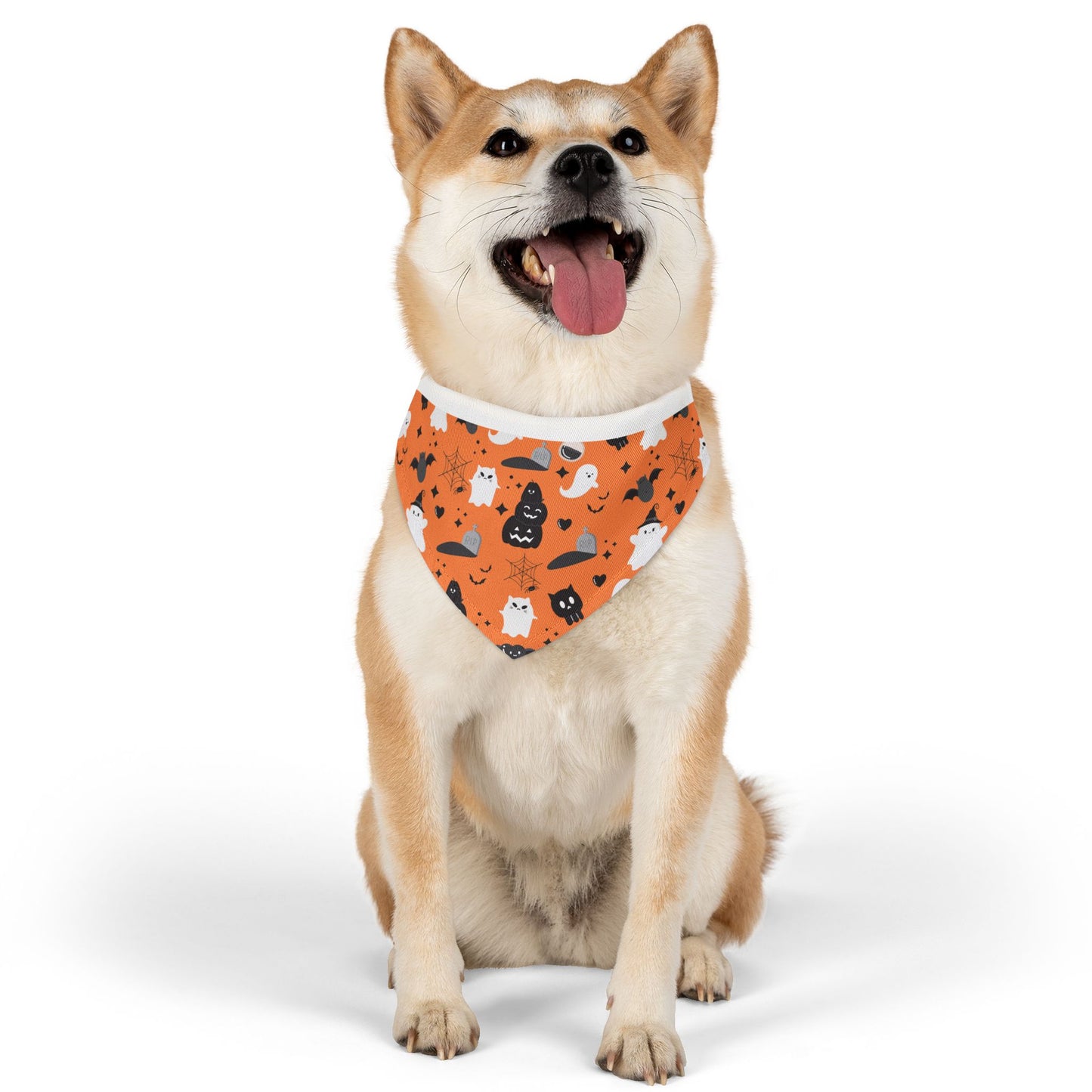 Halloween Pet Bandana Collar, Cute Dog Accessories, Cat Bandana, Trick or Treat Outfit, Spooky Pet Fashion, Fall Pet Gear