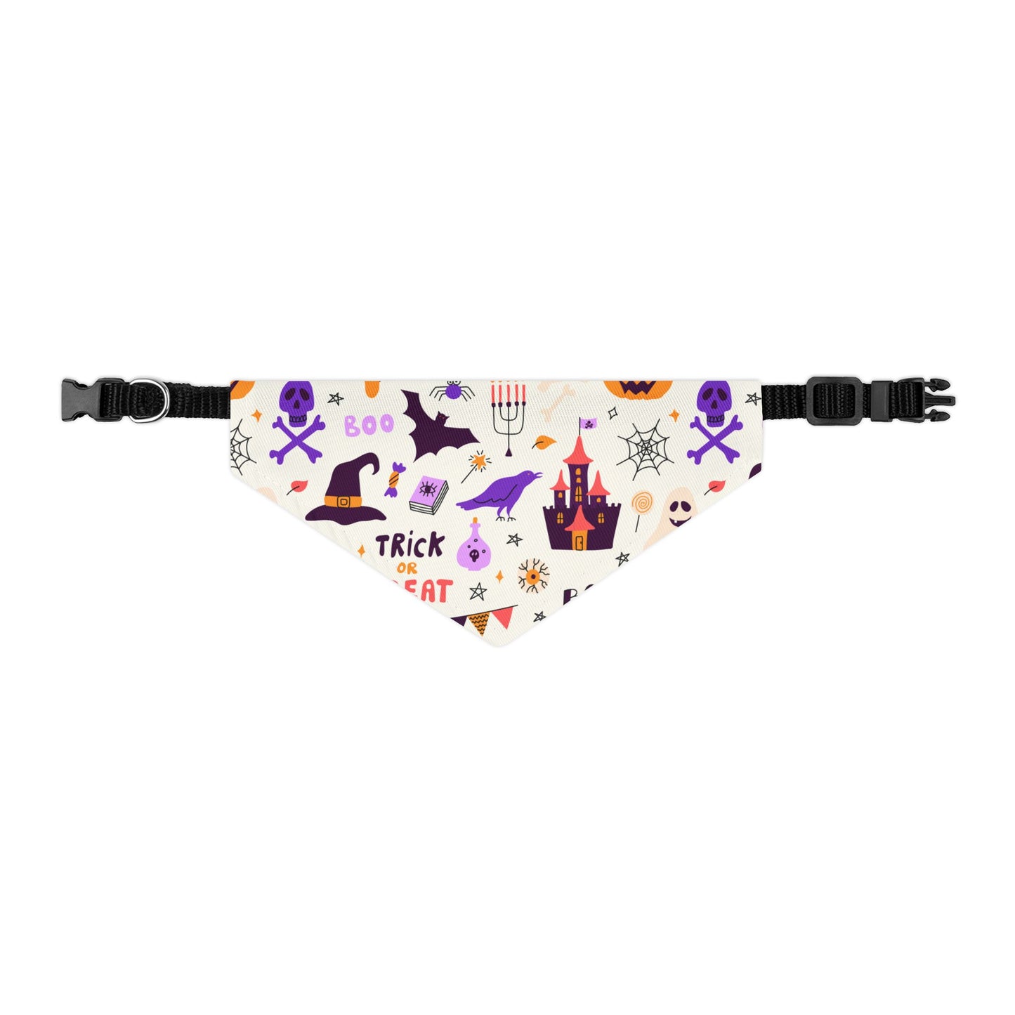 Festive Pet Bandana Collar for Halloween, Trick or Treat Dog Accessory, Cute Pets Holiday Gear, Spooky Costume for Dogs